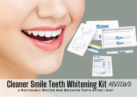 Cleaner smile teeth whitening kit - 7- The Benefits of a Whiter Smile. 01- Introduction to Cleaner Smile At-Home Teeth Whitening Kit. A white, brilliant smile is a sign of health and attractiveness, but for many people, …